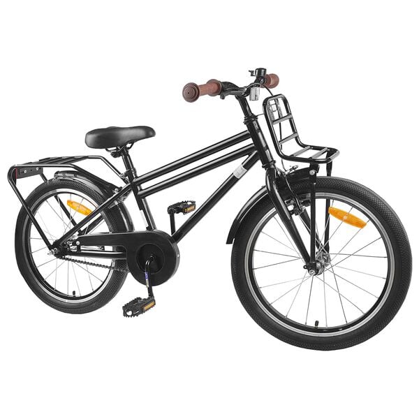 vidaXL Kids Bike 18'' for 5-7 Years Old Black