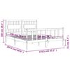 vidaXL Bed Frame without Mattress Grey King Size Solid Wood Pine
