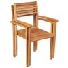 vidaXL 5 Piece Garden Dining Set Solid Teak Wood
