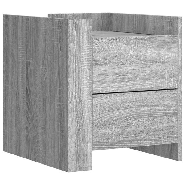 vidaXL Bedside Cabinet Grey Sonoma 45x50x50 cm Engineered Wood