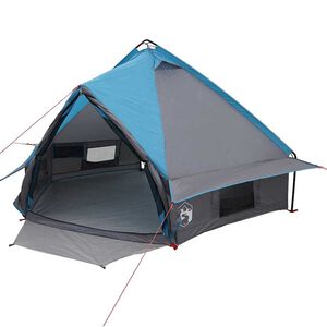 vidaXL Teepee Tent 4-Person 4-Person Blue and Grey