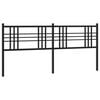 vidaXL Metal Replace Headboard Black 200cm