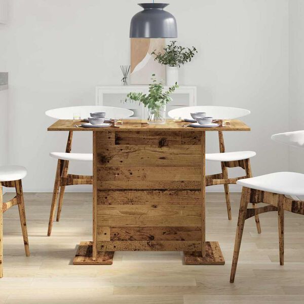 vidaXL Dining Table Old Wood 110x60x75 cm Engineered Wood