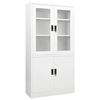 vidaXL Office Cabinet White 90x40x180 cm Steel