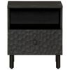 vidaXL Bedside Cabinet Black 40x33x46 cm Solid Wood Mango