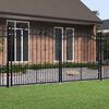 vidaXL Fence Gate "KAMPEN" with Spear Top Black 302x150 cm Steel