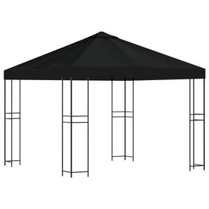 vidaXL Gazebo 3 x 3 m Black Polyester and Steel 190 gsm