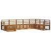 vidaXL Outdoor Sofa Set 8 pcs Natural