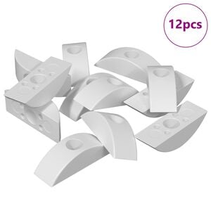 vidaXL Half-moon Washer 12 pcs White M6 Polypropylene