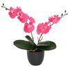 vidaXL Artificial Orchid Plant Red 36 x 10 x 30 cm Fabric, PE and PEVA