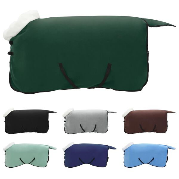 vidaXL Horse Blanket Full Dark Green 105 cm Polar fleece