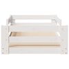 vidaXL Bed Frame without Mattress White 100x200 cm Solid Wood Pine