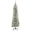 vidaXL Artificial Christmas Tree with 300 LEDs with Stand White 240 cm
