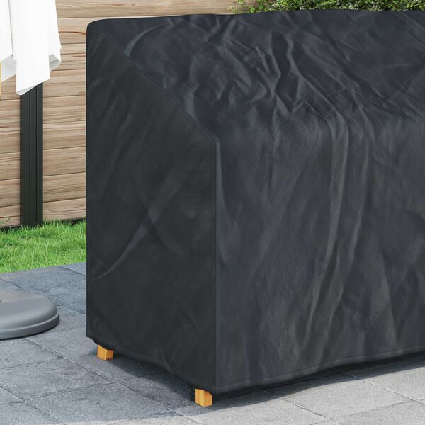 vidaXL Garden Bench Cover Black 134 x 70 x 65 / 94 cm 600D fabric