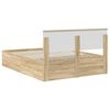 vidaXL Bed Frame Sonoma Oak 150 x 200 cm Engineered Wood