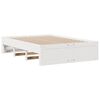 vidaXL Bed Frame without Mattress with Drawers White 160x200 cm Solid Wood Pine