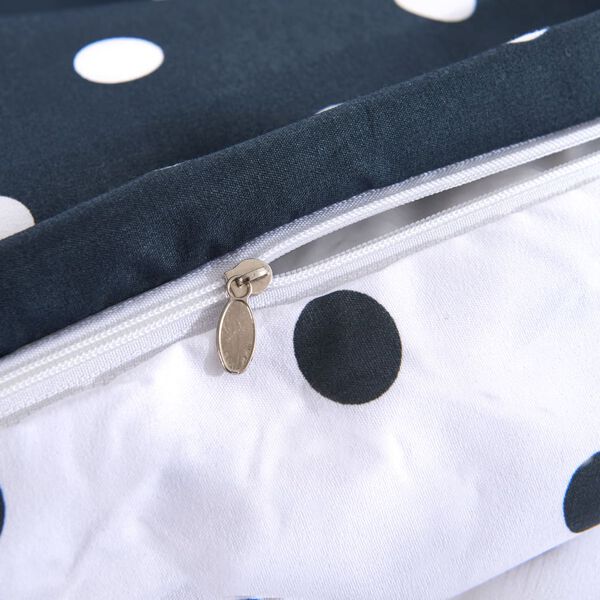 vidaXL Duvet Cover Set Polka Dot Print 240x220/80x80 cm