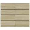 vidaXL Drawer Sideboard Sonoma Oak 120x35x99 cm Engineered Wood