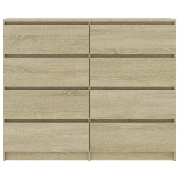 vidaXL Drawer Sideboard Sonoma Oak 120x35x99 cm Engineered Wood