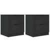 vidaXL Bedside Cabinets 2 pcs Black Engineered Wood