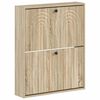 vidaXL Wall-Mounted Shoe Cabinet ALKMAAR 71 x 17 x 86 cm Sonoma Oak