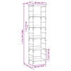 vidaXL Bookshelf Sonoma Oak 50x33x188.5 cm Engineered Wood