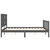 vidaXL Bed Frame without Mattress Grey King Size Solid Wood Pine
