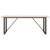 vidaXL Dining Table O-Frame 200x100x75 cm Solid Wood Pine and Steel