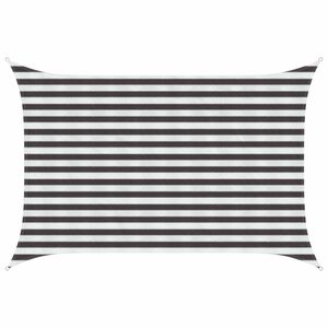 vidaXL Sunshade Sail Anthracite and White 2 x 3 m HDPE