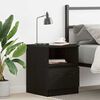 vidaXL Bedside Cabinet Black Oak 40 x 40 x 50 cm Engineered Wood