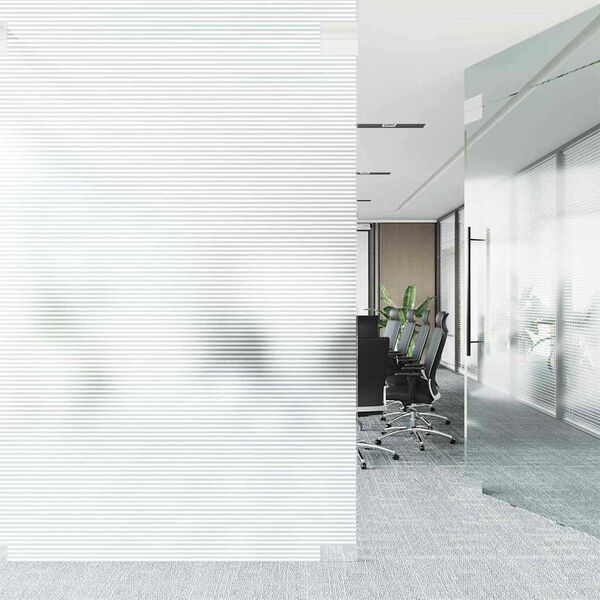 vidaXL Window Film Frosted Stripes Design 60x2000 cm PVC