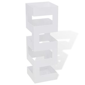 vidaXL Umbrella Stand | White | Powder-coated steel | 48.5 cm tall