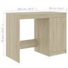 vidaXL Desk Sonoma Oak 100x50x76 cm Engineered Wood