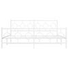 vidaXL Metal Bed Frame without Mattress with Footboard White 183x213cm