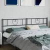vidaXL Metal Replace Headboard Black 193 cm