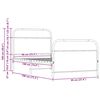 vidaXL Bed Frame Without Mattress 90x190 cm Single Smoked Oak Engineered Wood