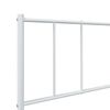 vidaXL Metal Bed Frame without Mattress with Headboard White 75x190cm