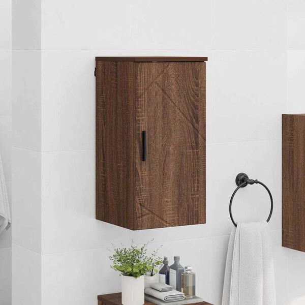 vidaXL Bathroom Cabinet Wall-mounted Brown Oak 30 x 31.5 x 61 cm