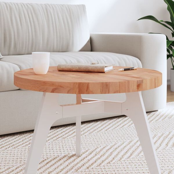 vidaXL Table Top &Oslash;60x4 cm Round Solid Wood Beech