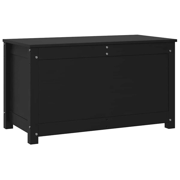 vidaXL Storage Box Black 80x40x45.5 cm Solid Wood Pine
