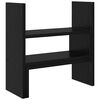 vidaXL Monitor Desk Stand Black Oak 40 x 17x 41 cm Engineered Wood