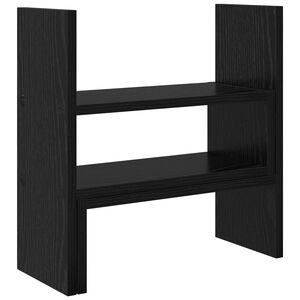 vidaXL Monitor Desk Stand Black Oak 40 x 17x 41 cm Engineered Wood