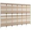 vidaXL Room Divider 6 Panels Beige Poly Rattan