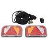 vidaXL Trailer Lights 2 pcs Red 24x5x14.5 cm 12V LED Bulb