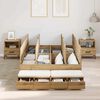 vidaXL Storage Bed Frame Artisan Oak 120 cm Engineered Wood