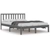 vidaXL Bed Frame without Mattress Grey Solid Wood Pine 180x200 cm