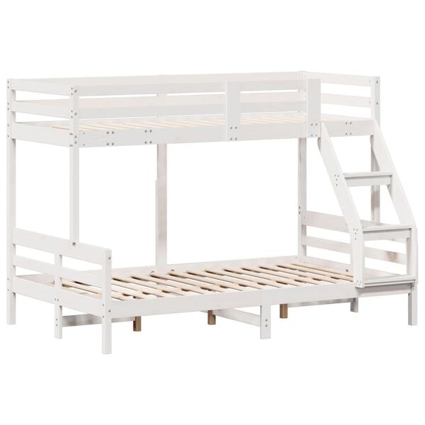 vidaXL Bunk Bed without Mattress 90x200/120x200 cm White Solid Wood