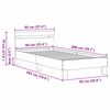 vidaXL Bed Frame Black Oak 203 x 95 x 70 cm Engineered Wood