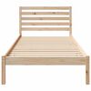 vidaXL Bed Frame with Headboard Brown 80 x 220 cm Solid Pine Wood