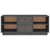 vidaXL TV Cabinet Grey 100x34x40 cm Solid Wood Pine